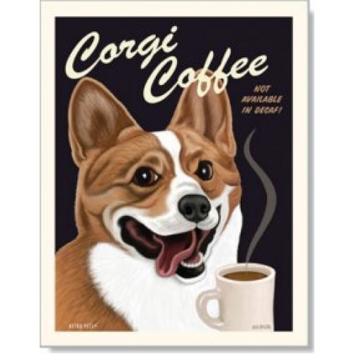 dog corgi corgi coffee