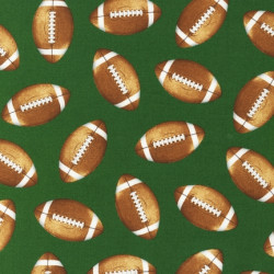 Footballs on Green Puppy Puddle Pad Footballs on Green Puppy Puddle Pad