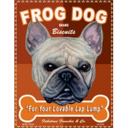 Dog French Bulldog - Frog Dog Brand Biscuits 8x10 Art Print Dog French Bulldog - Frog Dog Brand Biscuits 8x10 Art Print