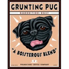Dog Pug Grunting Pug Rambunctious Roast 8x10 Art Print