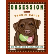 Dog Chocolate Lab Obsession 8x10 Art Print