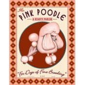 Dog Poodle Pink 8x10 Art Print