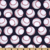 Baseballs on Navy </br>Puppy Belly Band