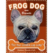 Dog French Bulldog - Frog Dog Brand Biscuits 8x10 Art Print