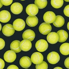 Tennis Balls on Black Puppy Puddle Pad