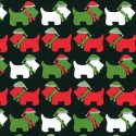 Holiday  Dogs in Scarves Christmas Puppy Belly Band