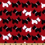 Scottie Dogs Red </br>Puppy Belly Band