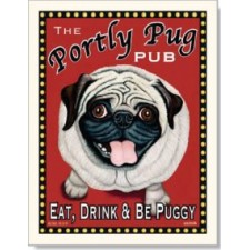 Dog Pug - Portly Pug 8x10 Print
